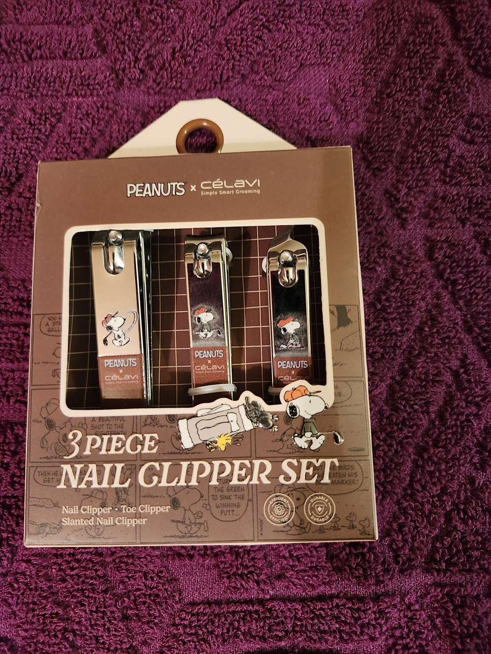 PEANUTS x Célavi 3-Piece Nail Clipper Set - Brown